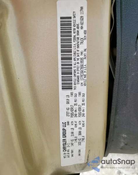 2011 Dodge Dakota Slt z USA, uszkodzony, nr VIN 1D7RE3GK7BS619595